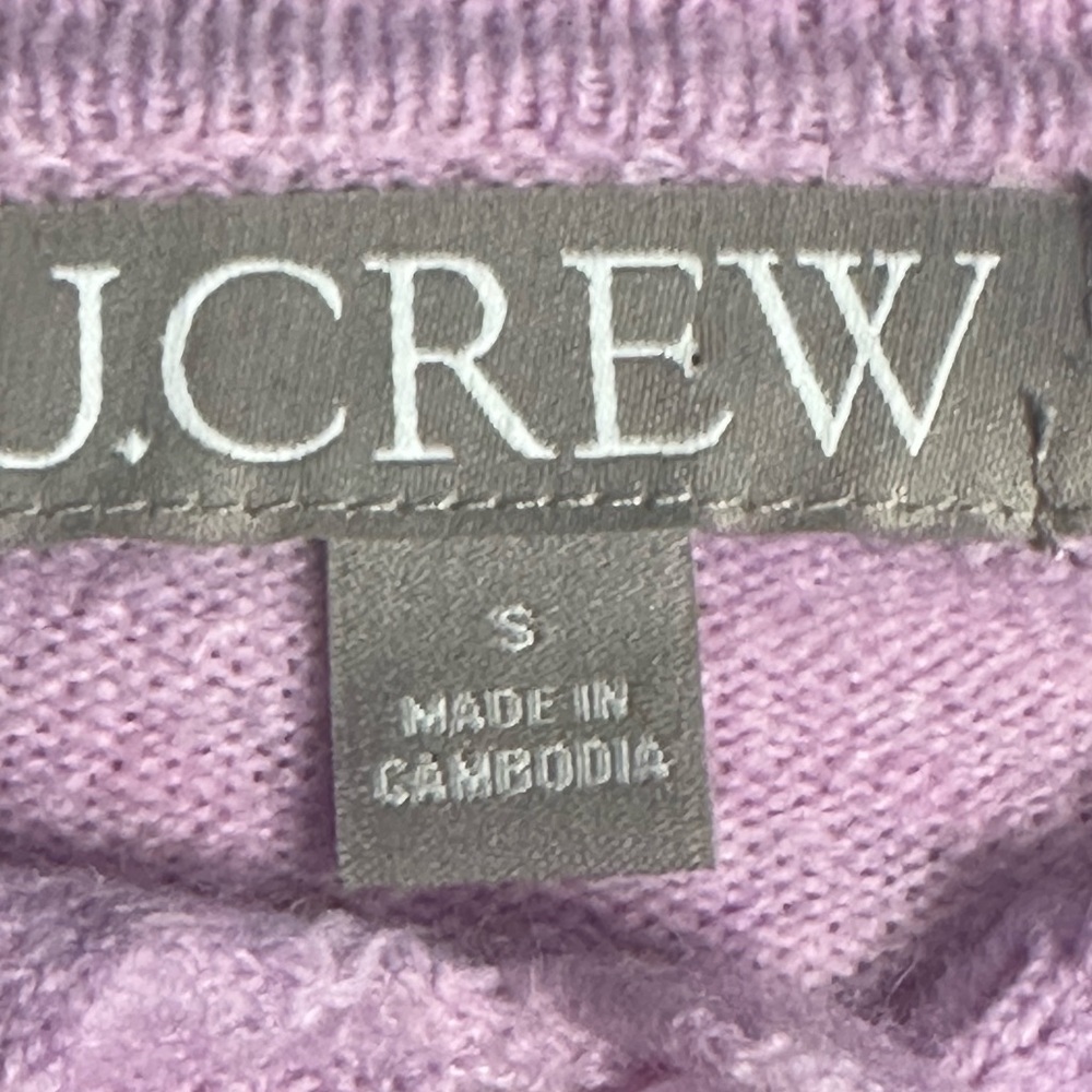 J. Crew Polo Sweater Women’s Small Lilac Purple Merino Wool Alpaca Blend - Picture 6 of 9